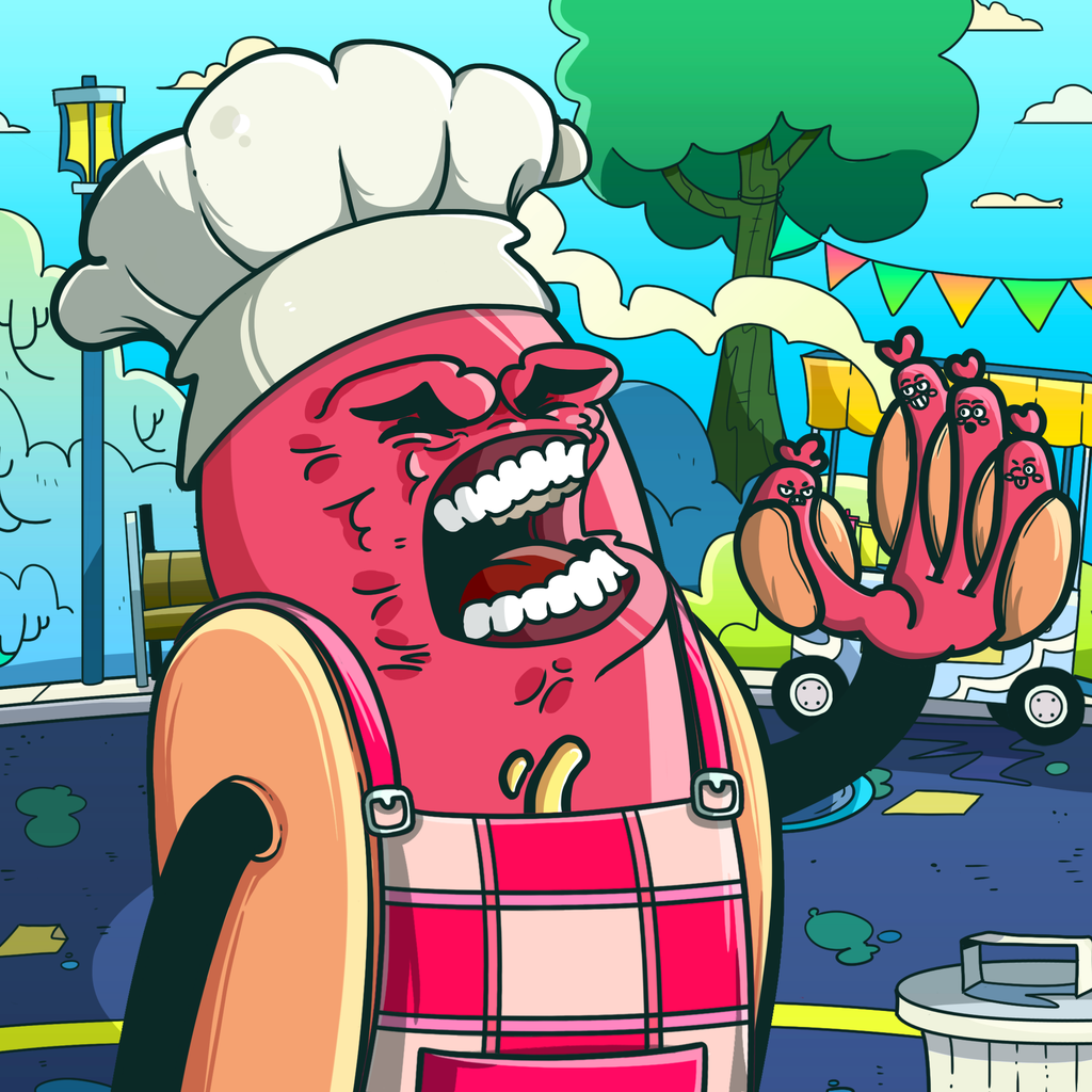 A Genesis Bun in its work apron